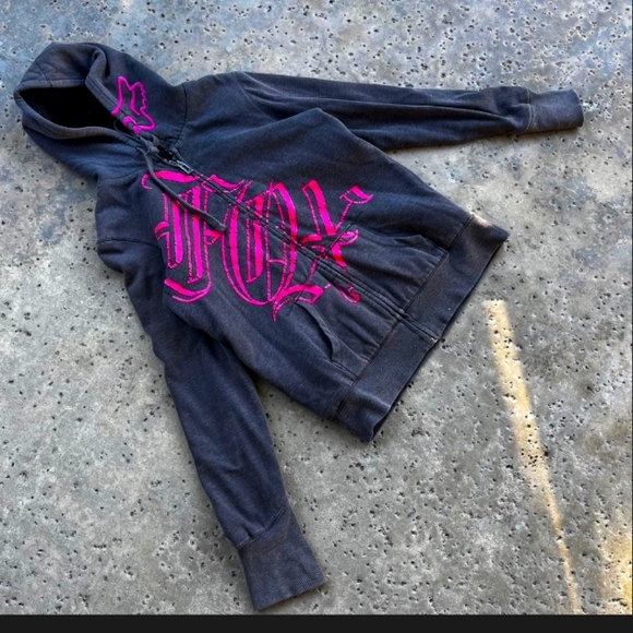 Grey Fox Racing Jacket With Hot Pink Lettering - Picture 7 of 7